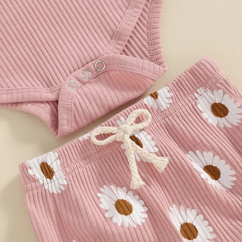 0-18M Summer Baby Girl Flying Sleeve Clothing Set