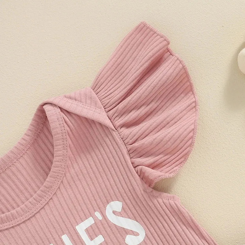 0-18M Summer Baby Girl Flying Sleeve Clothing Set