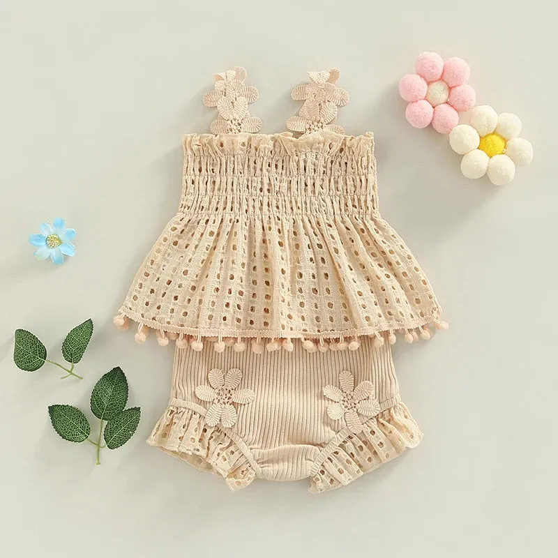 0-18M Toddler Baby Girls Summer Outfit Set