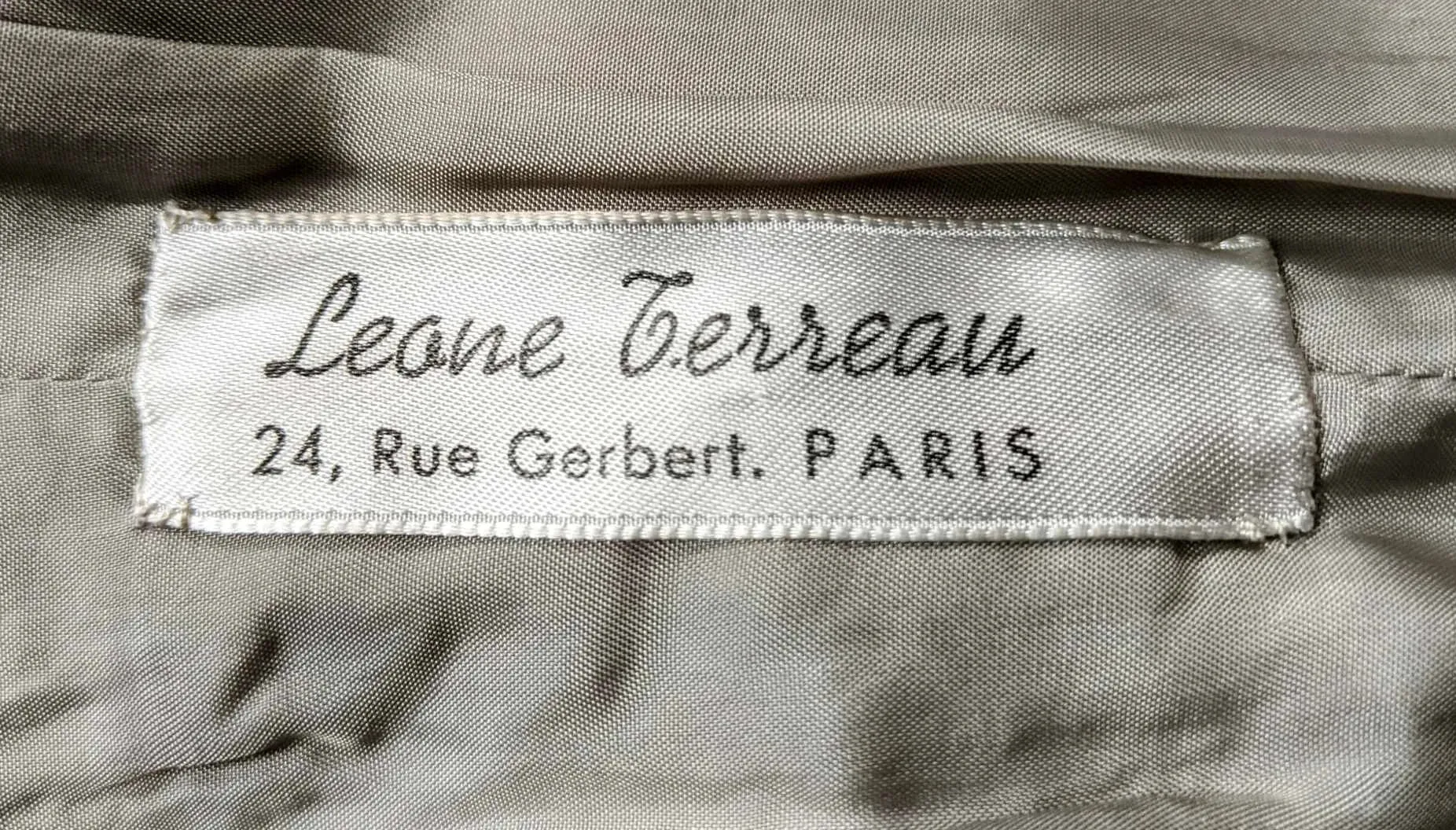1960s Leane Terreau French Couture Satin Skirt Suit