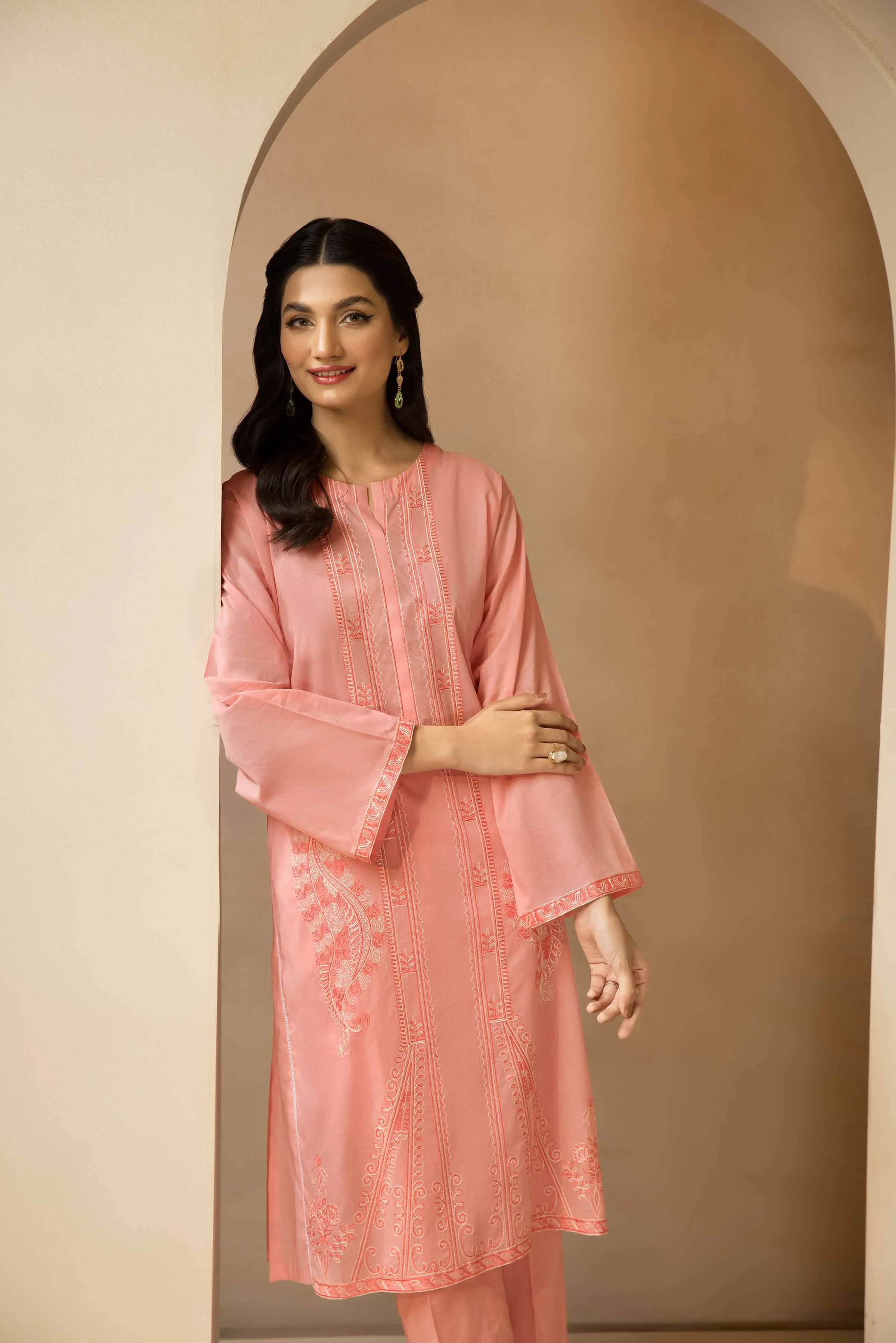 2 Piece - Dyed Embroidered Suit - 42301025