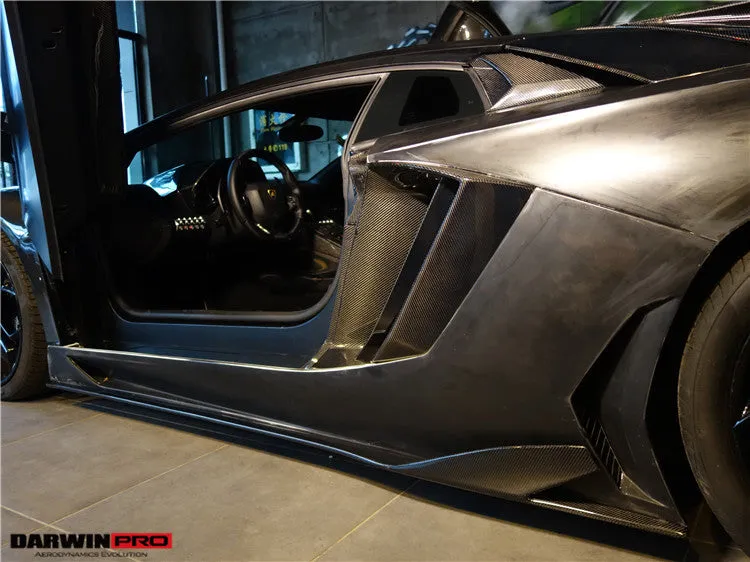 2011-2021 Lamborghini Aventador LP700 LP740 Coupe & Roadster Carbon Fiber Side Skirts