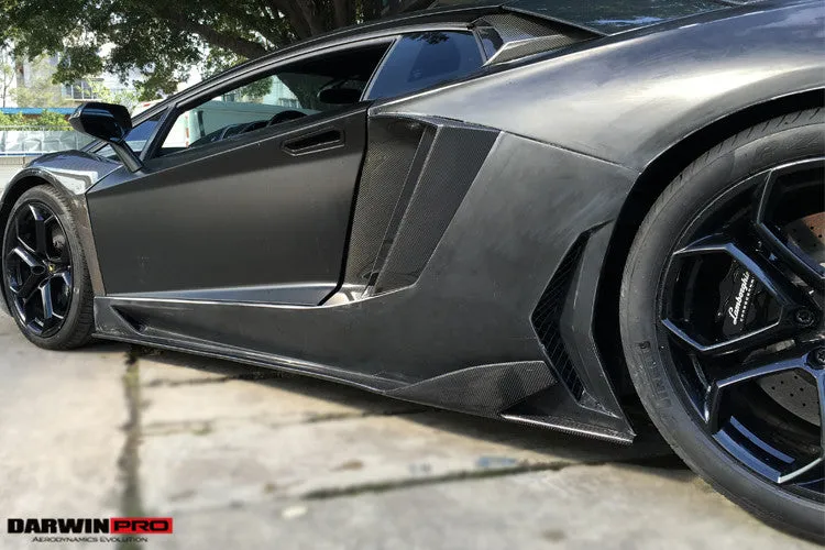 2011-2021 Lamborghini Aventador LP700 LP740 Coupe & Roadster Carbon Fiber Side Skirts