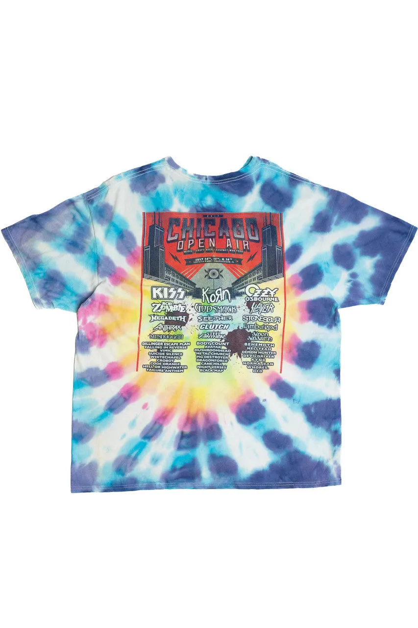 2017 Chicago Open Air Festival Kiss Korn Ozzy Osbourne Tie Dye T-Shirt