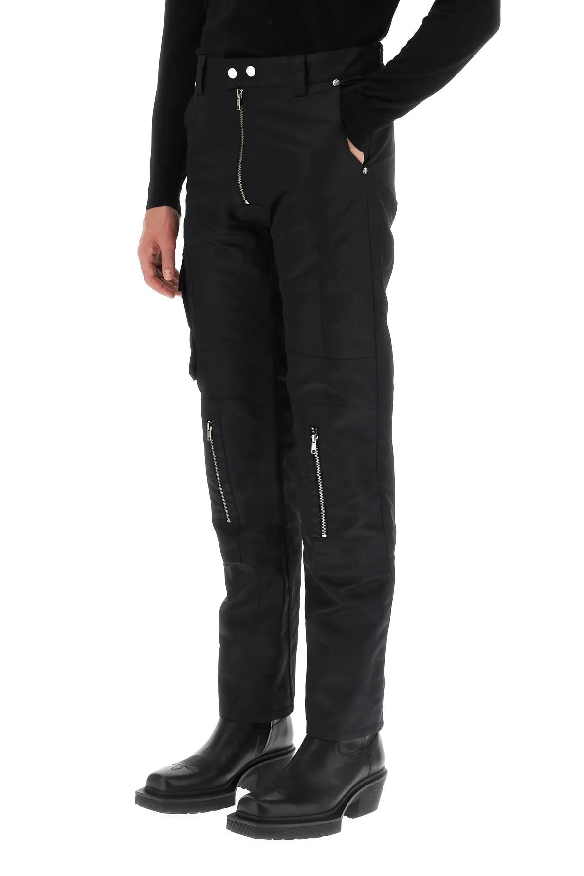 asim' nylon biker trousers