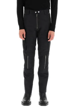 asim' nylon biker trousers