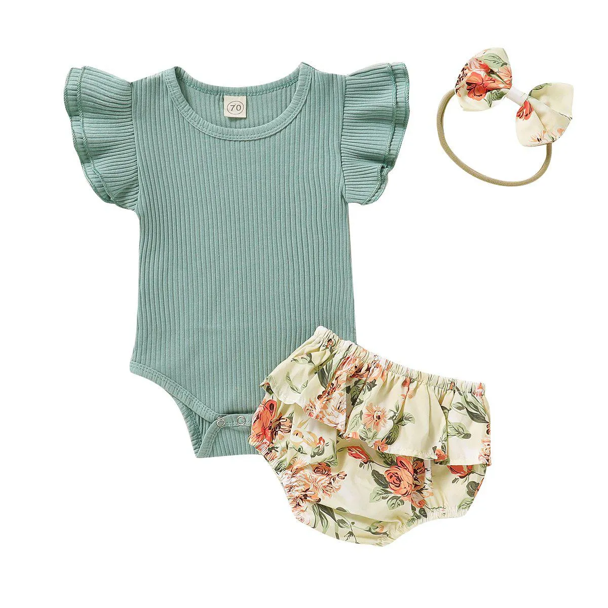 Baby Girl Floral Rompers Suits