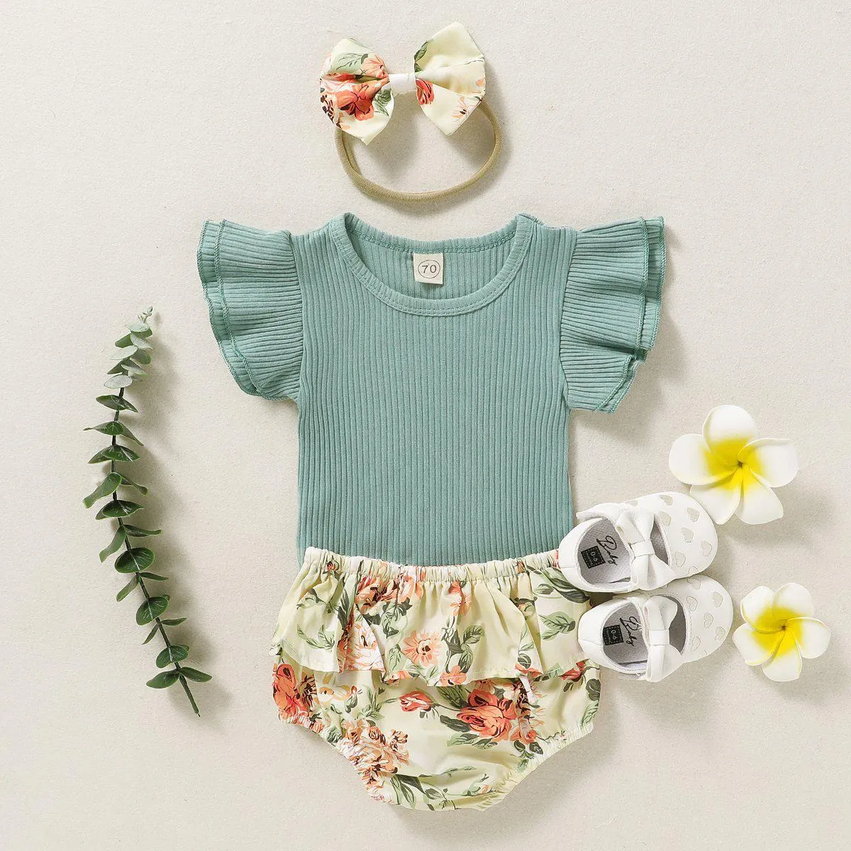 Baby Girl Floral Rompers Suits