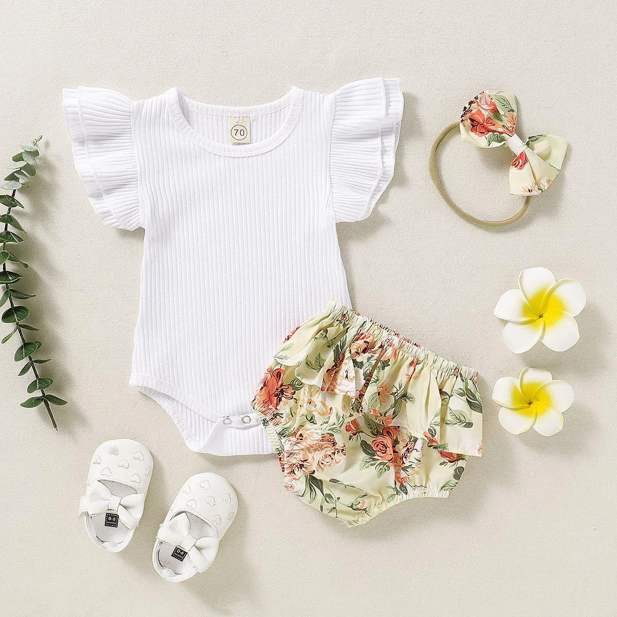 Baby Girl Floral Rompers Suits