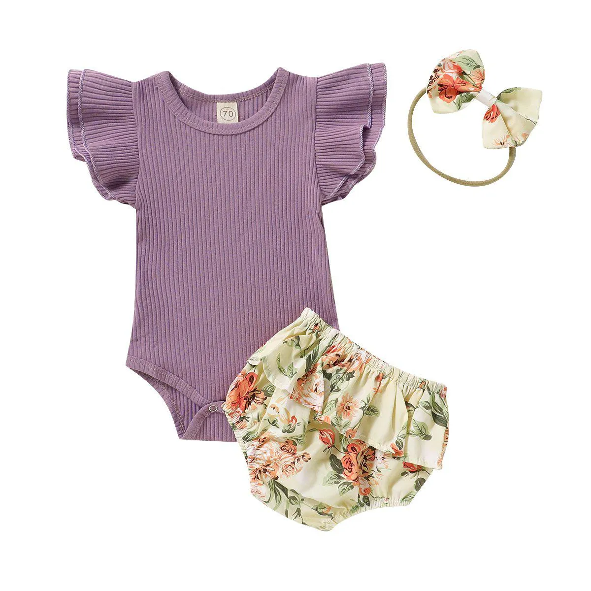 Baby Girl Floral Rompers Suits
