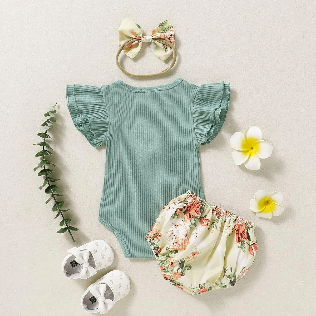 Baby Girl Floral Rompers Suits