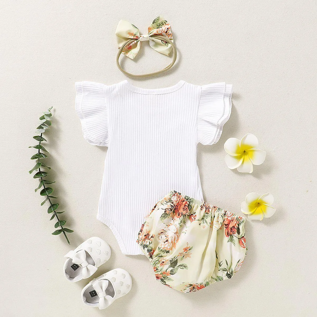 Baby Girl Floral Rompers Suits