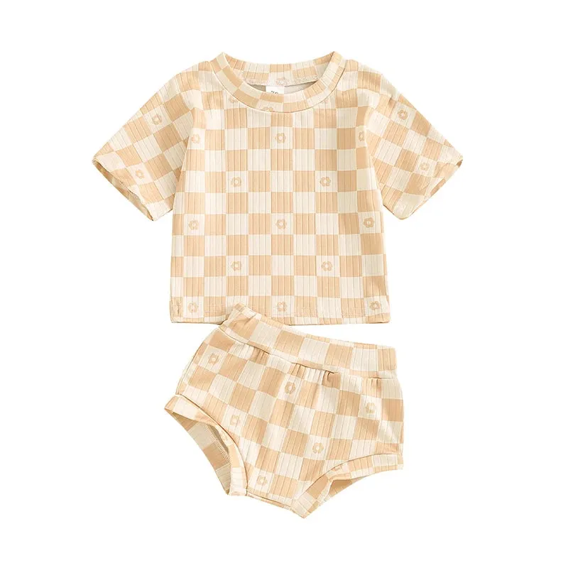 Baby Girls Summer Short Sleeve Clothing Set