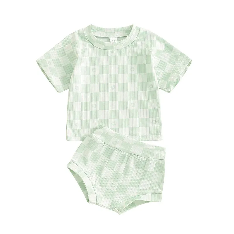 Baby Girls Summer Short Sleeve Clothing Set