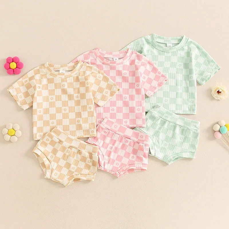 Baby Girls Summer Short Sleeve Clothing Set
