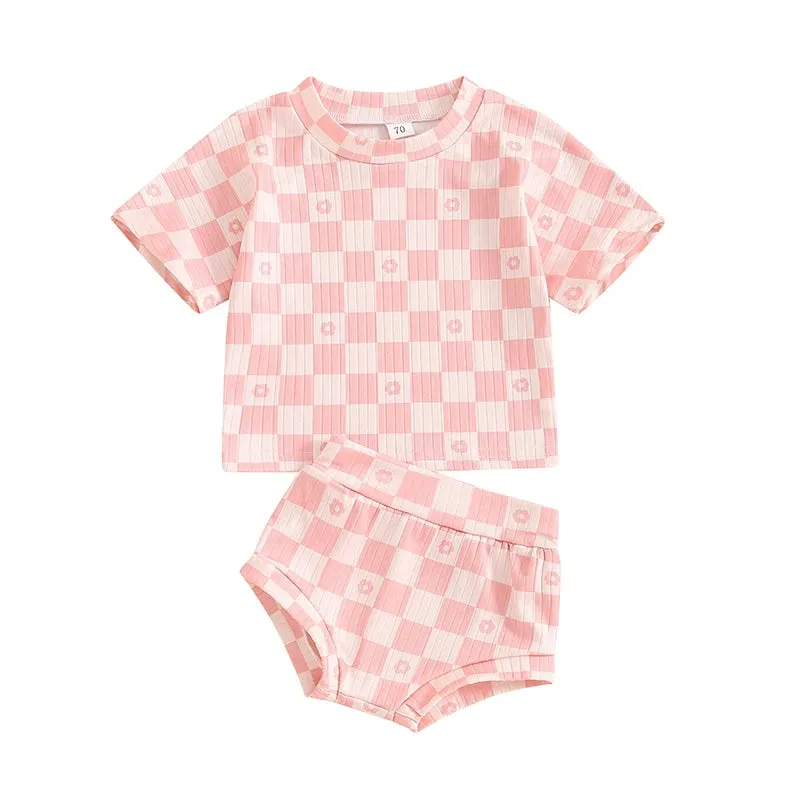 Baby Girls Summer Short Sleeve Clothing Set