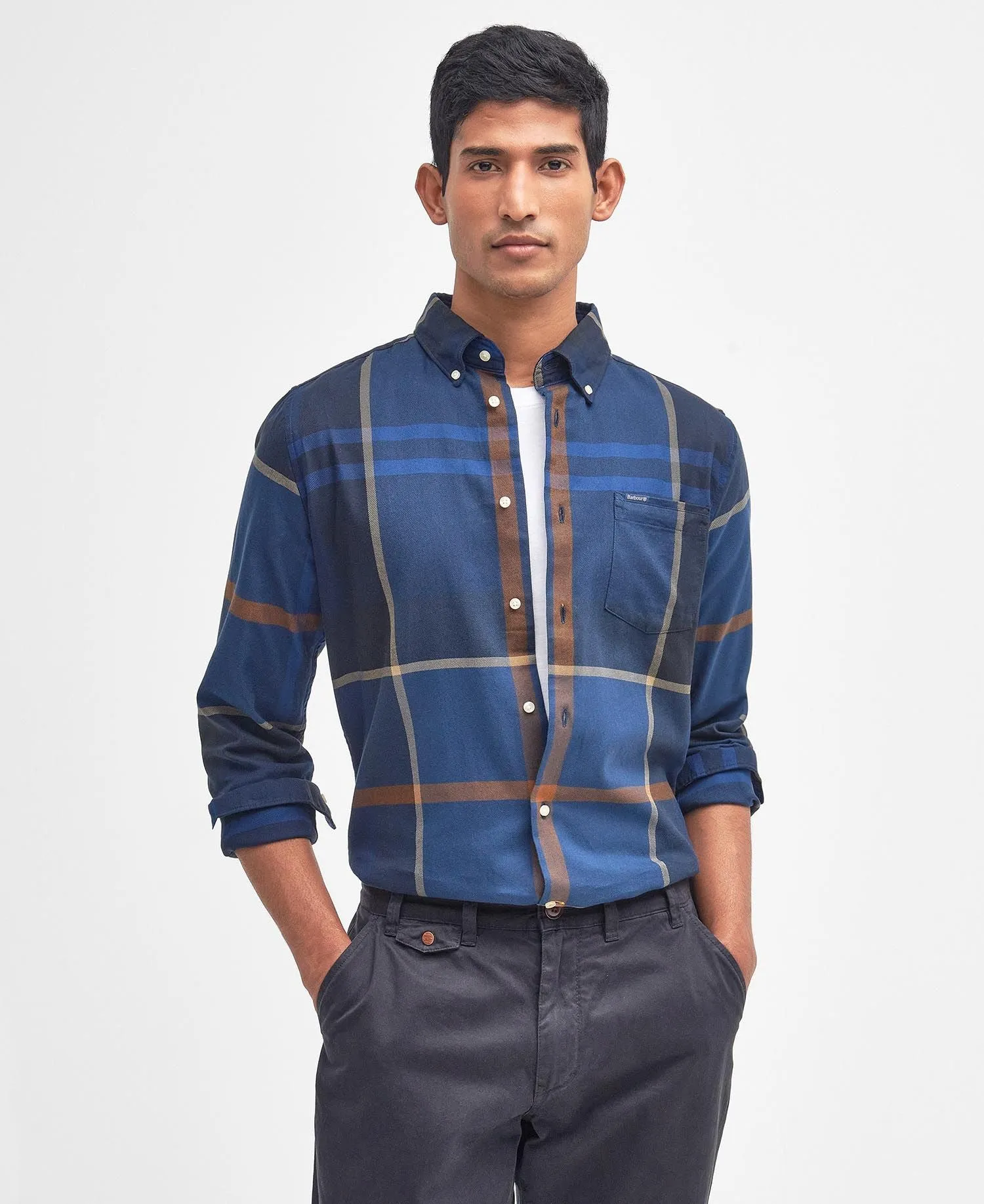Barbour Mens 'Dunoon' Large Tartan Check Shirt - Long Sleeved