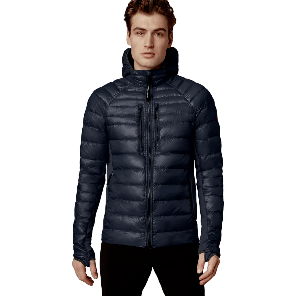 Mens Canada Goose Hybridge Lite Insulated Packable Hoodie - Lightweight Outdoor Jacket with Breathable Fabric and Adjustable Features