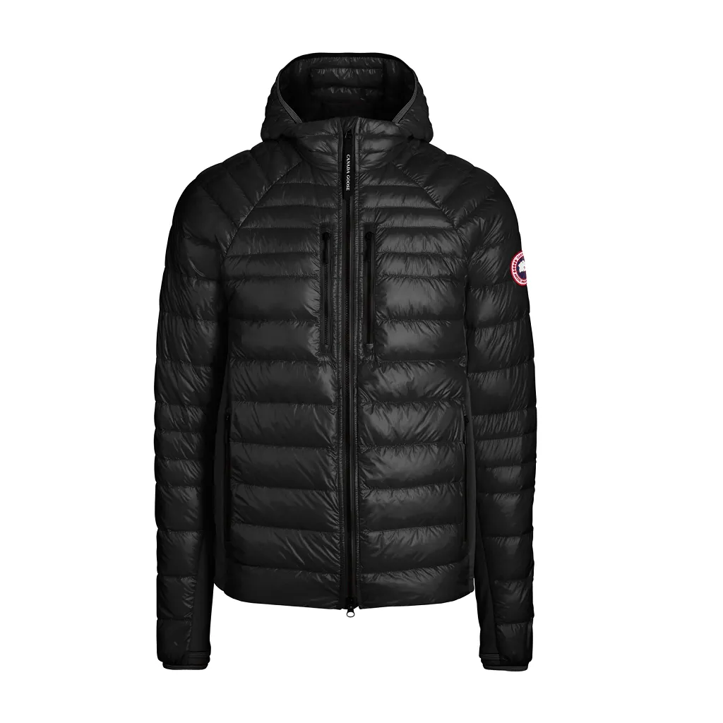 Mens Canada Goose Hybridge Lite Insulated Packable Hoodie - Lightweight Outdoor Jacket with Breathable Fabric and Adjustable Features