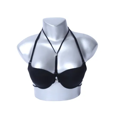 Cotton Cross Caged Strings Padded Bra ( 1110 )