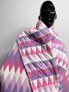 Deveaux France Double Faced Quilted Harlequin Fabric