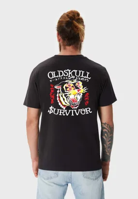 Eye of the Tiger Backprint T-Shirt Black