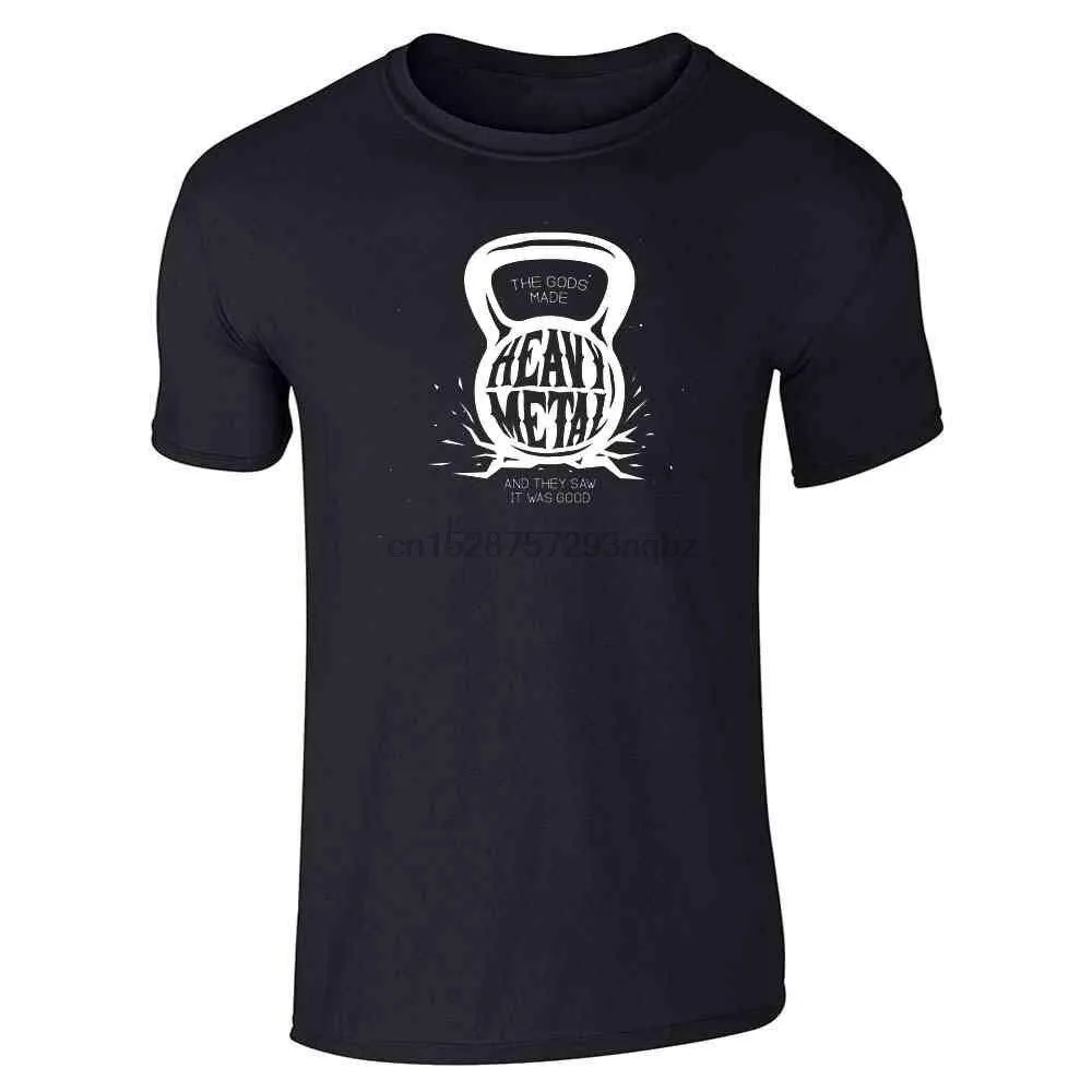 Kettlebell The Gods Made Heavy Metal Short Sleeve T-Shirt