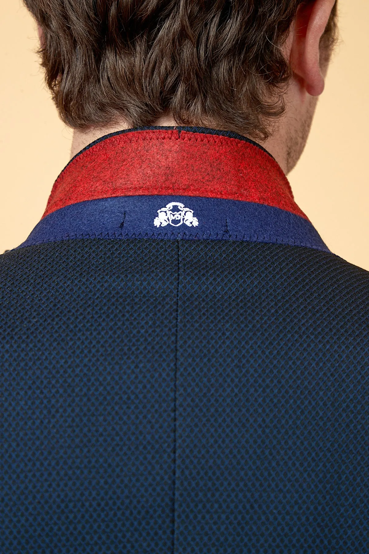 MAX - Navy Three Piece Suit with Contrast Buttons