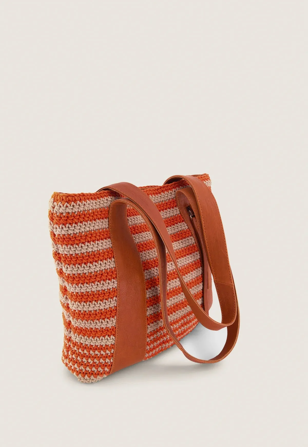 NANCYBIRD - GRANADA TOTE - CROCHET STRIPE