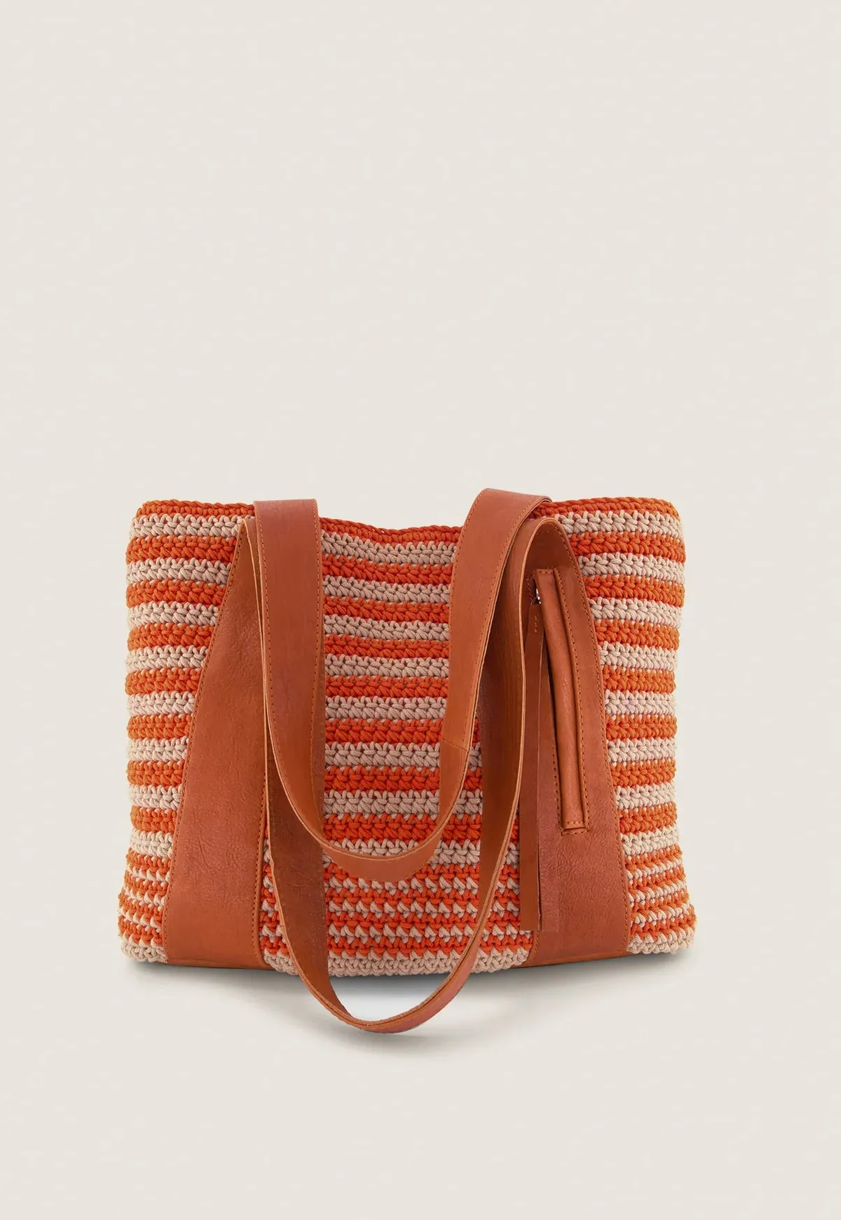 NANCYBIRD - GRANADA TOTE - CROCHET STRIPE