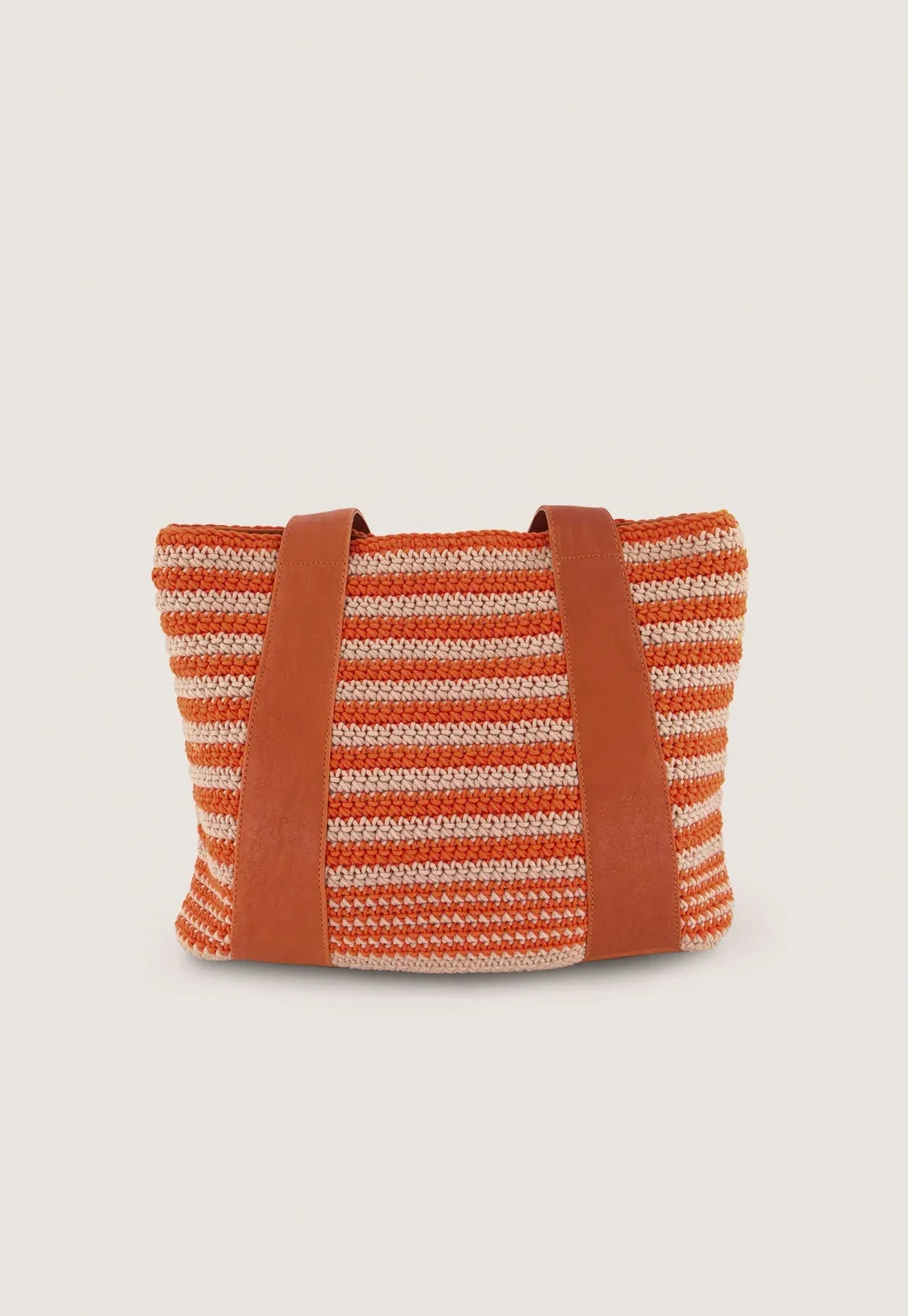 NANCYBIRD - GRANADA TOTE - CROCHET STRIPE