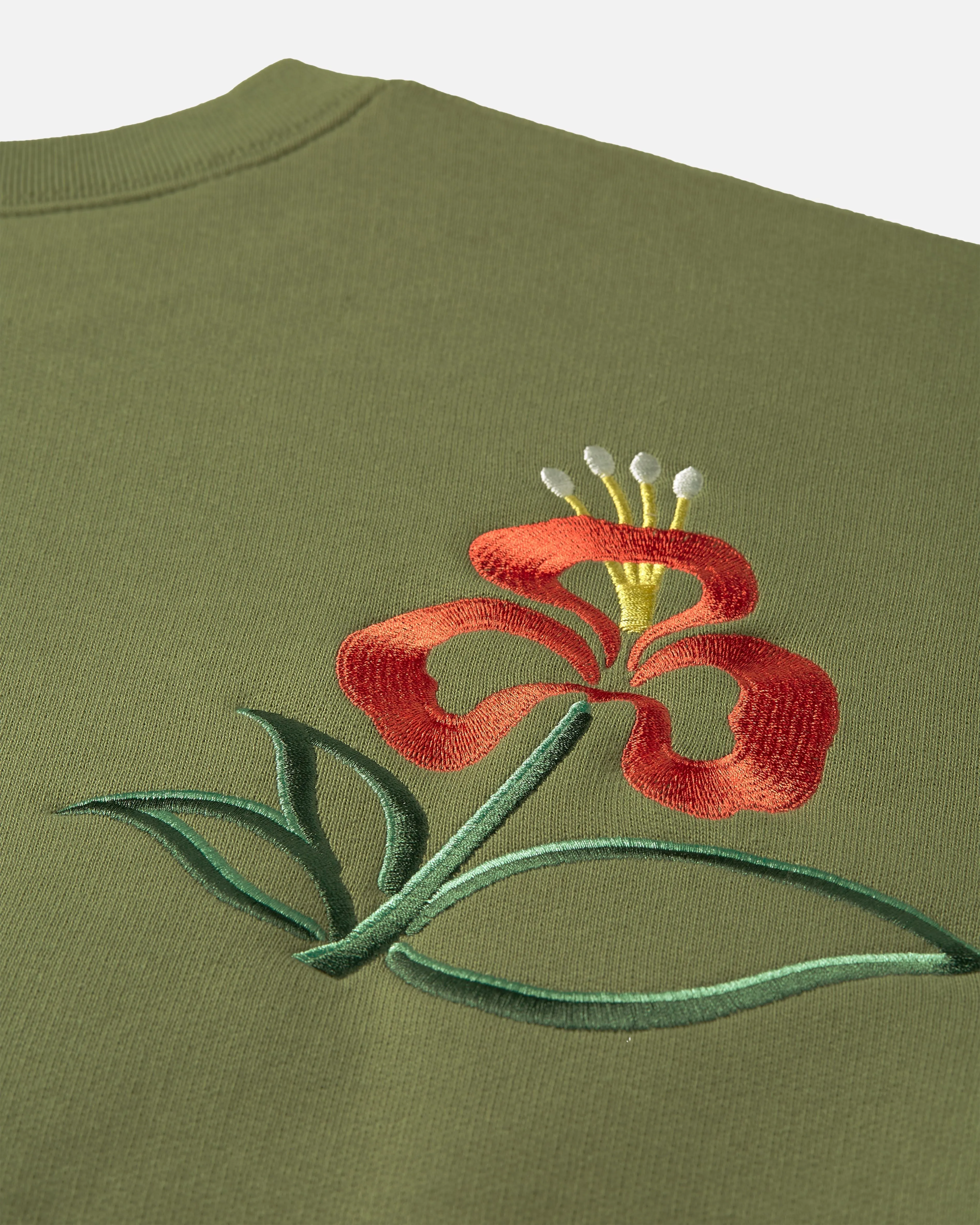Patta Flowers Crewneck Sweater (Loden Green)