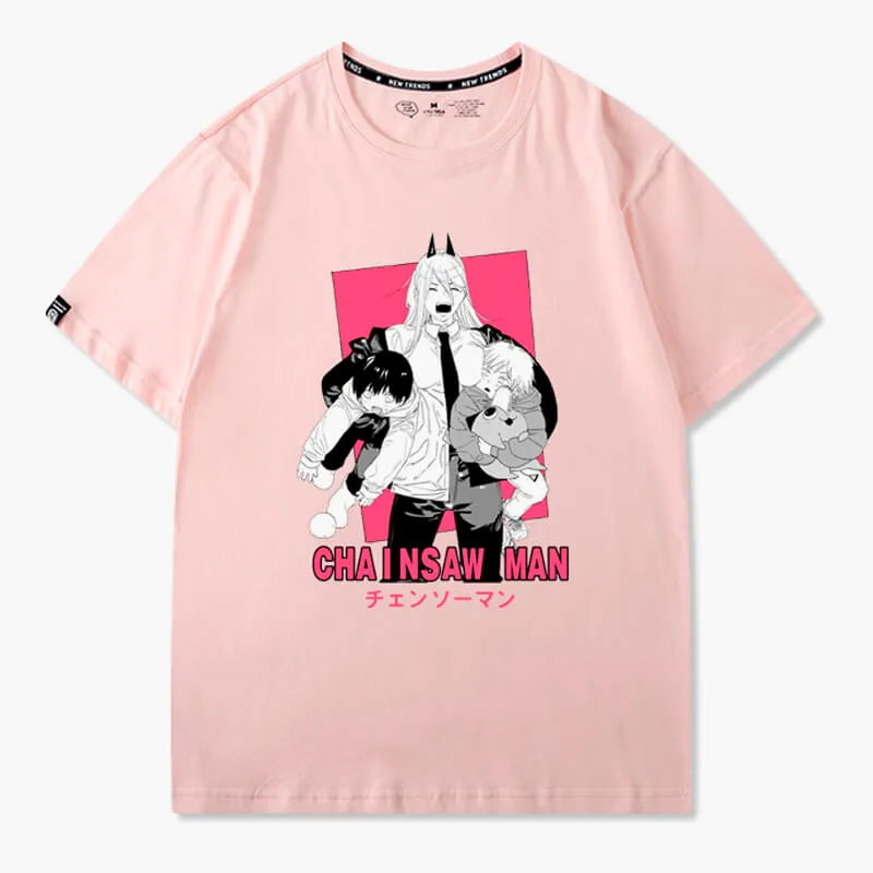 Power Carrying Aki and Denji T-Shirt Chainsaw Man