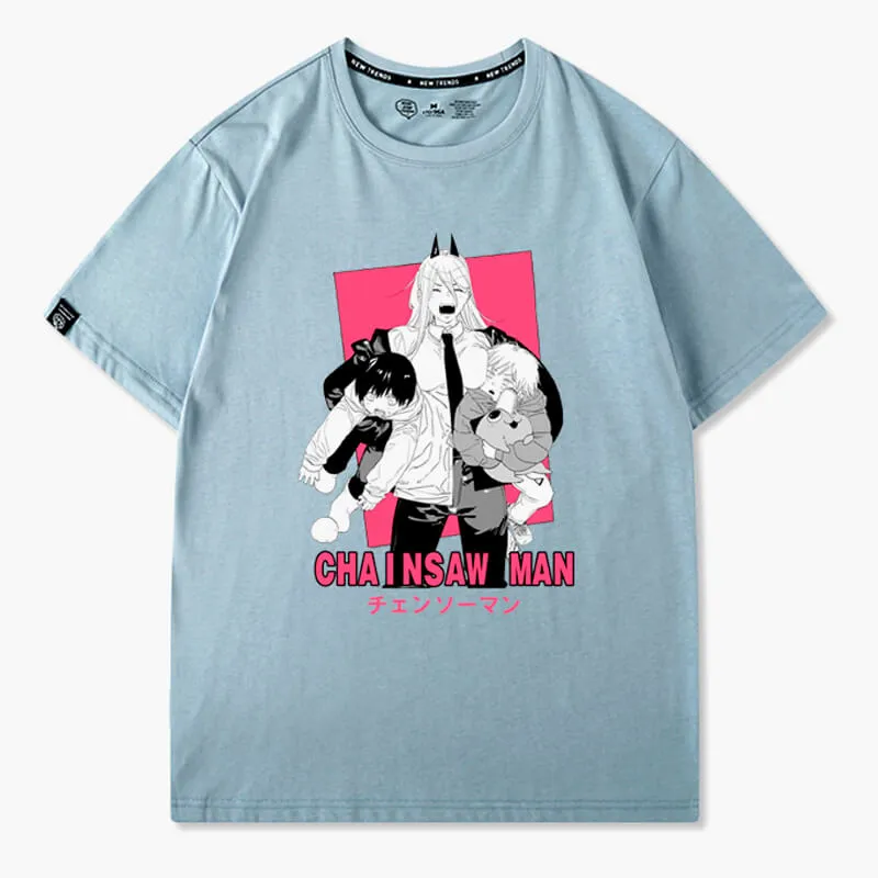 Power Carrying Aki and Denji T-Shirt Chainsaw Man