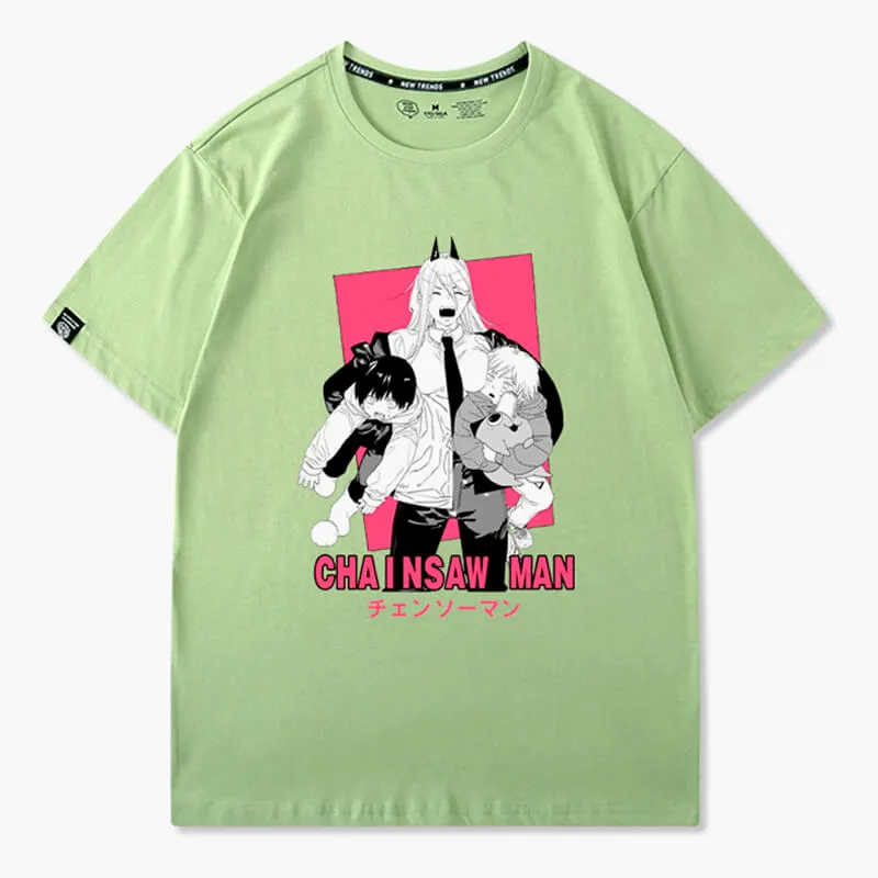 Power Carrying Aki and Denji T-Shirt Chainsaw Man