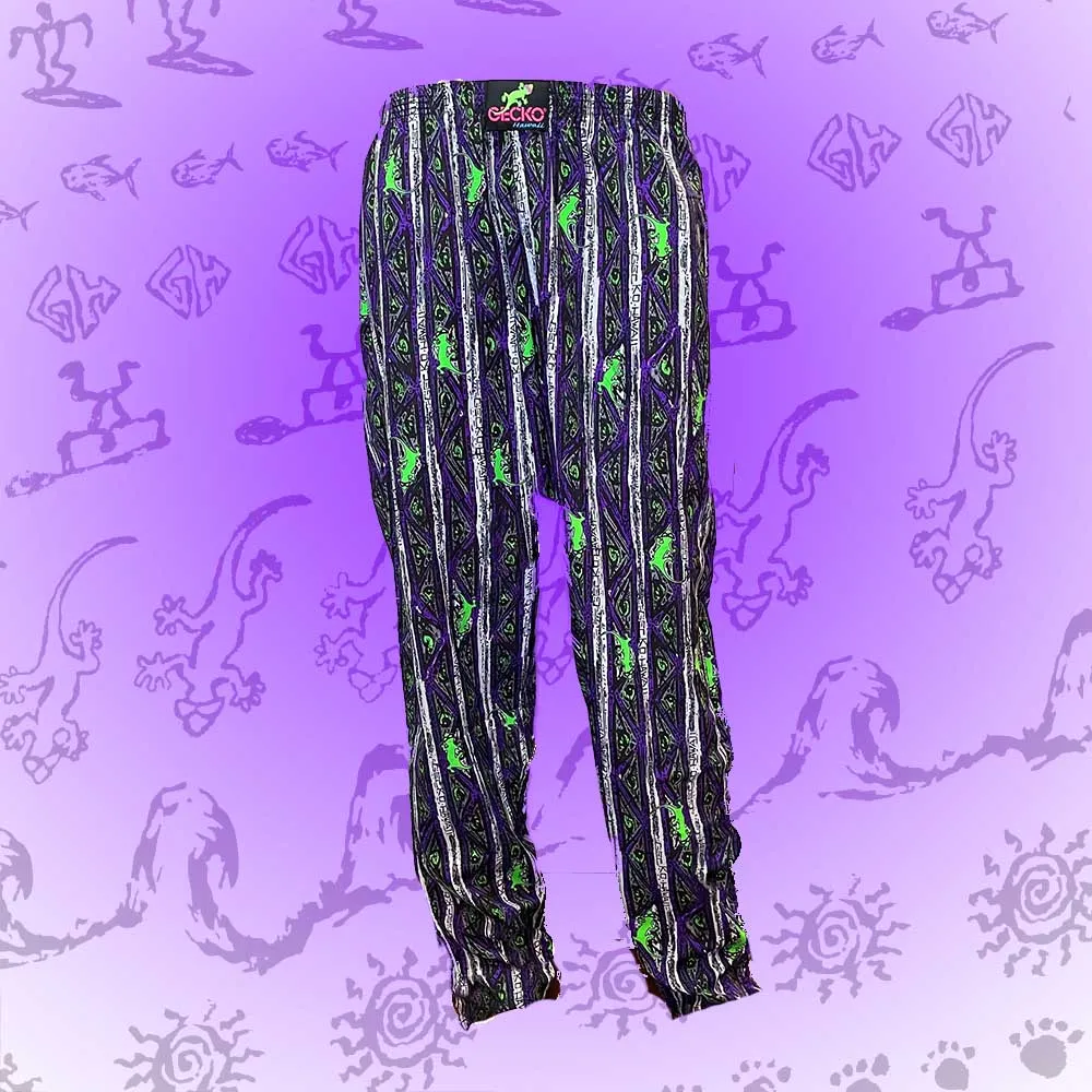 Purple Stripe Gecko Beach Pants