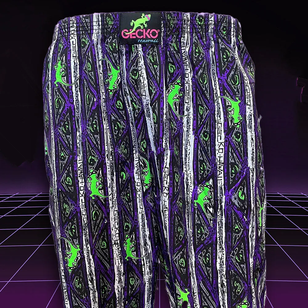 Purple Stripe Gecko Beach Pants