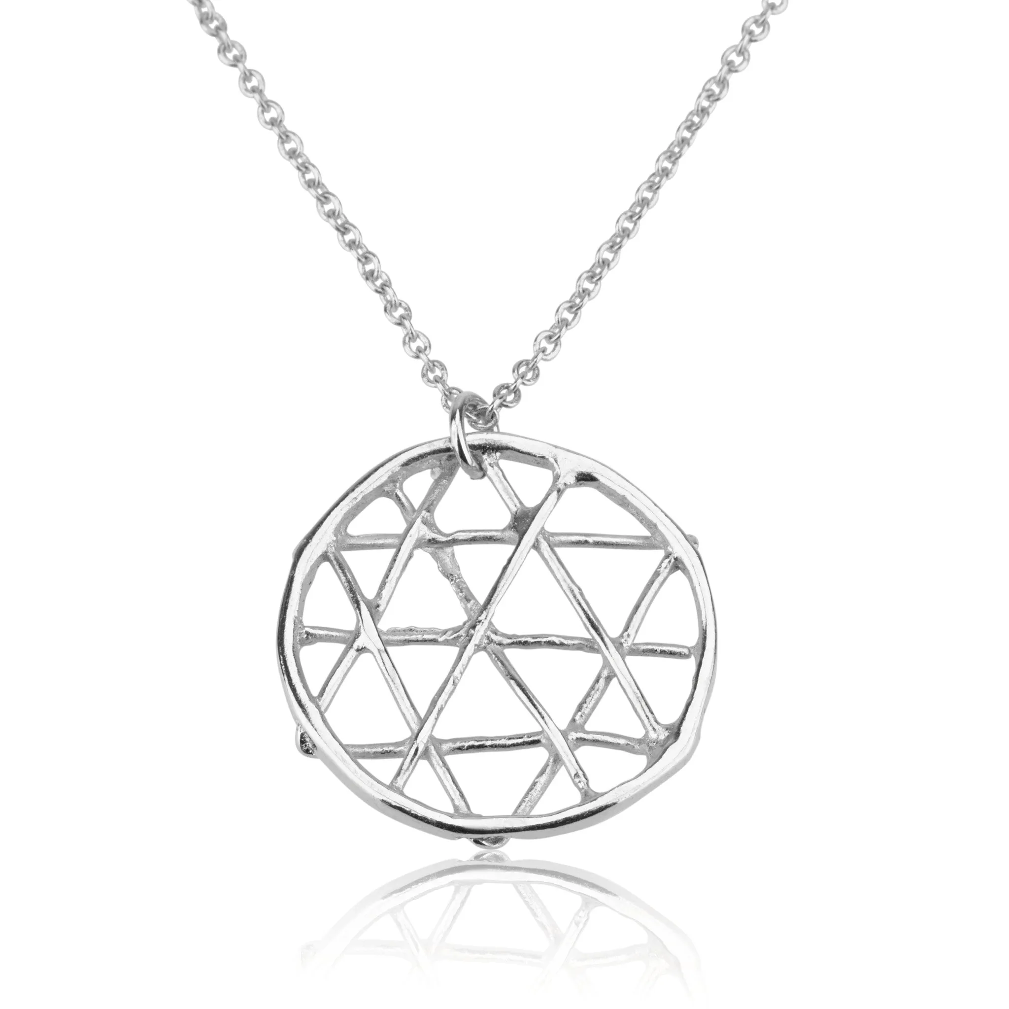 Star of David Dream Catcher & Helen Chain Necklace