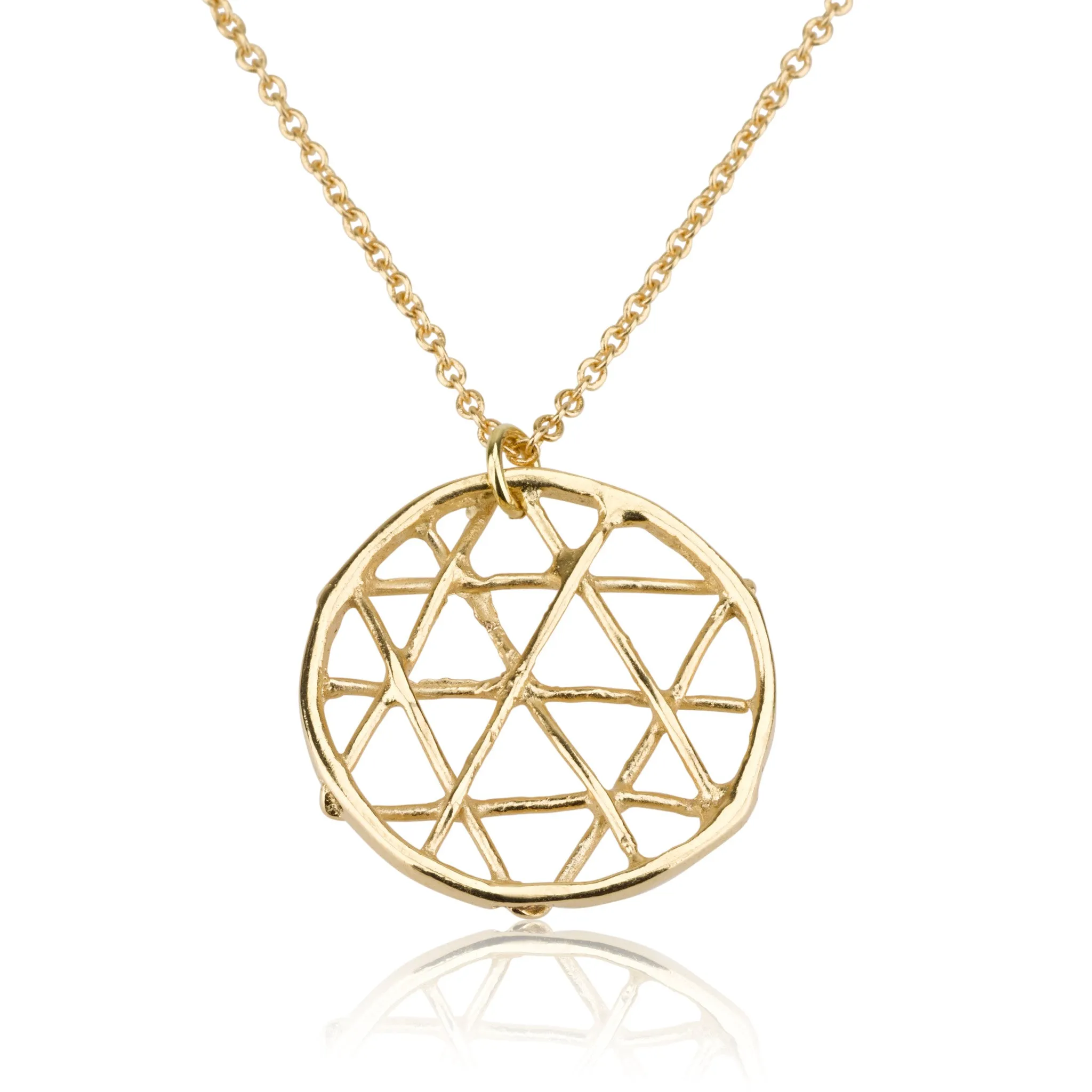 Star of David Dream Catcher & Helen Chain Necklace