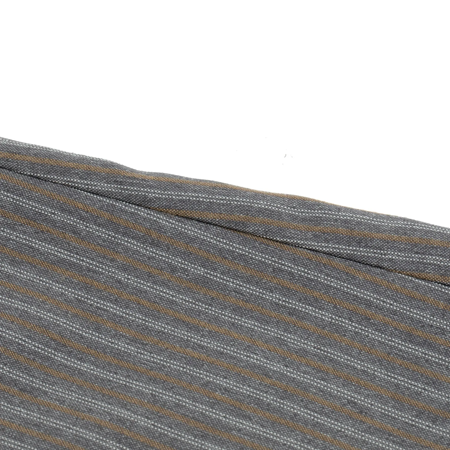 Warp-Faced Twill Stripe, Controlled Drape, Relaxed Silhouette