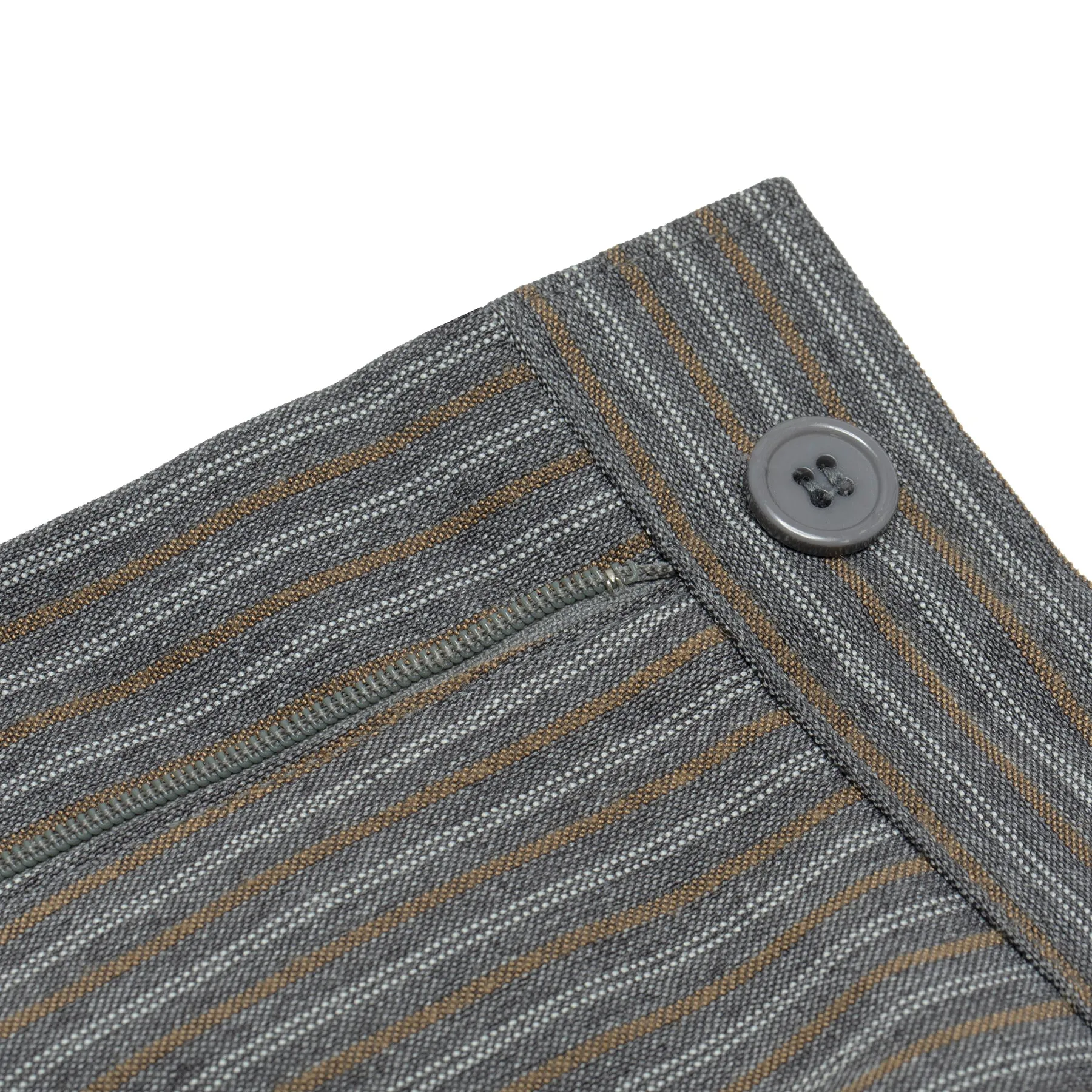 Warp-Faced Twill Stripe, Controlled Drape, Relaxed Silhouette