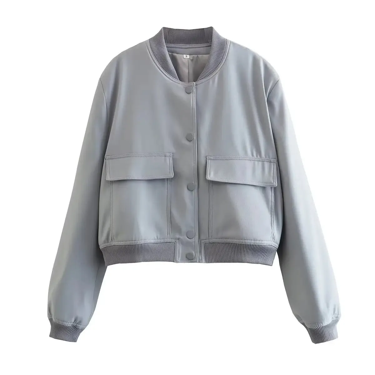 Women Solid Bomber Jackets