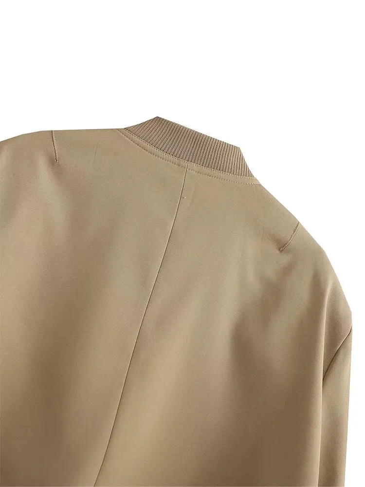 Women Solid Bomber Jackets