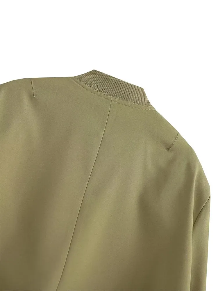 Women Solid Bomber Jackets