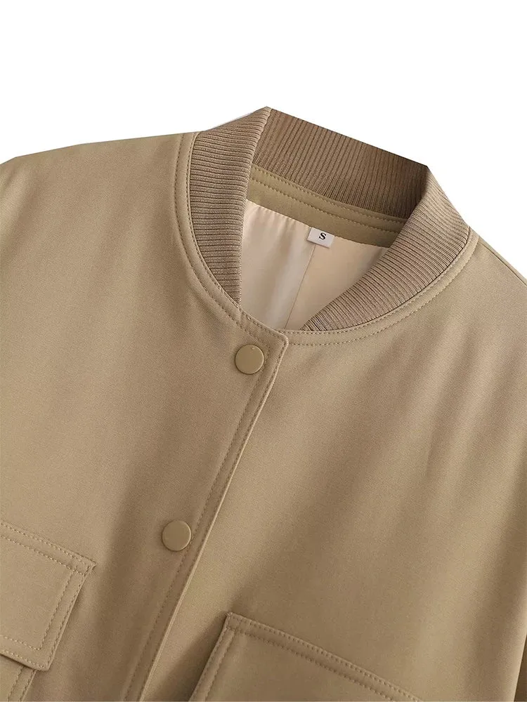 Women Solid Bomber Jackets