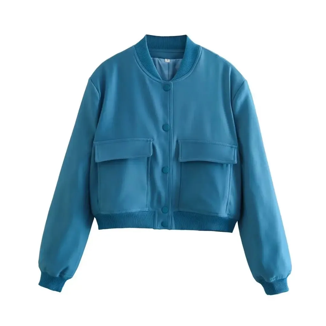 Women Solid Bomber Jackets