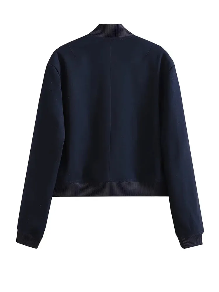 Women Solid Bomber Jackets