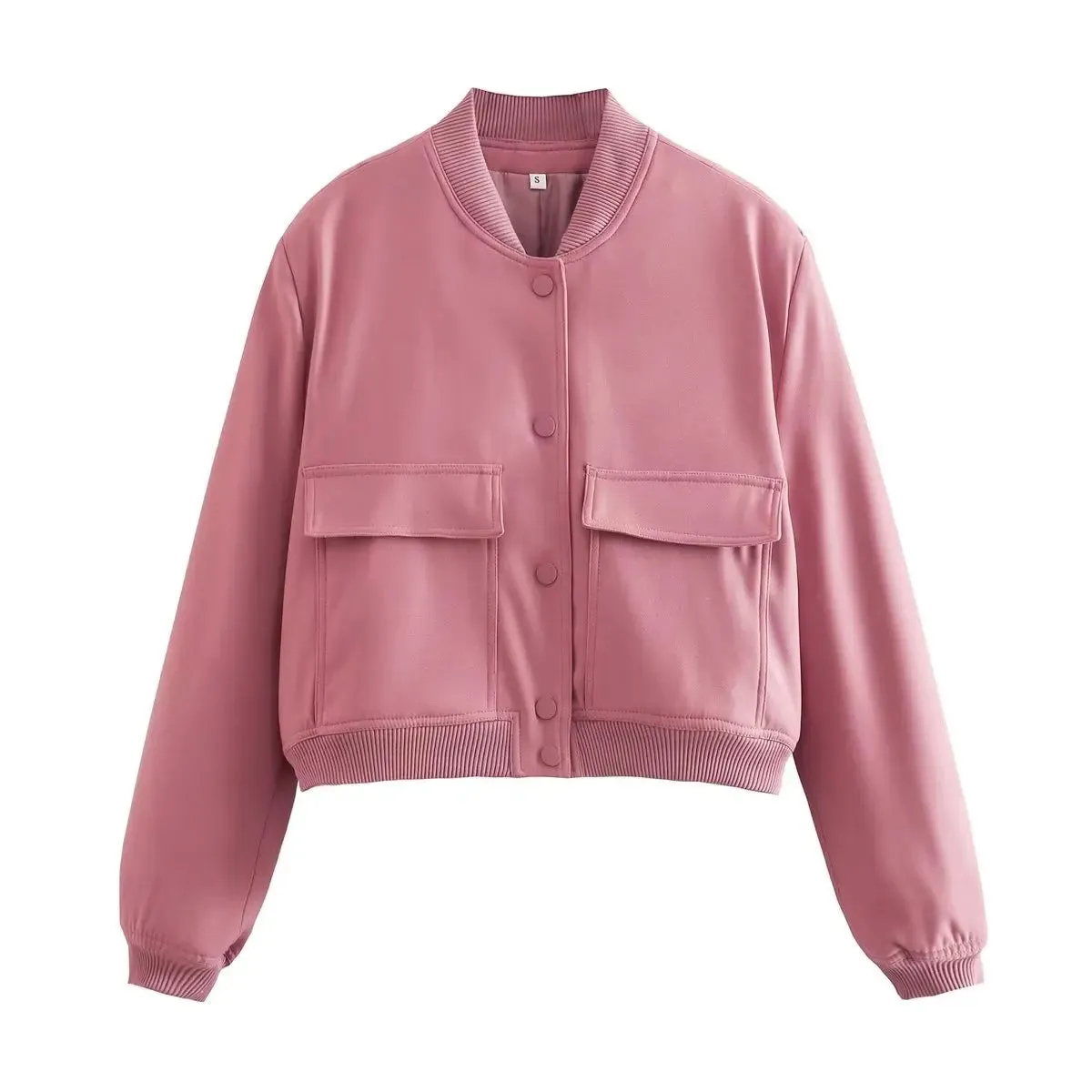 Women Solid Bomber Jackets