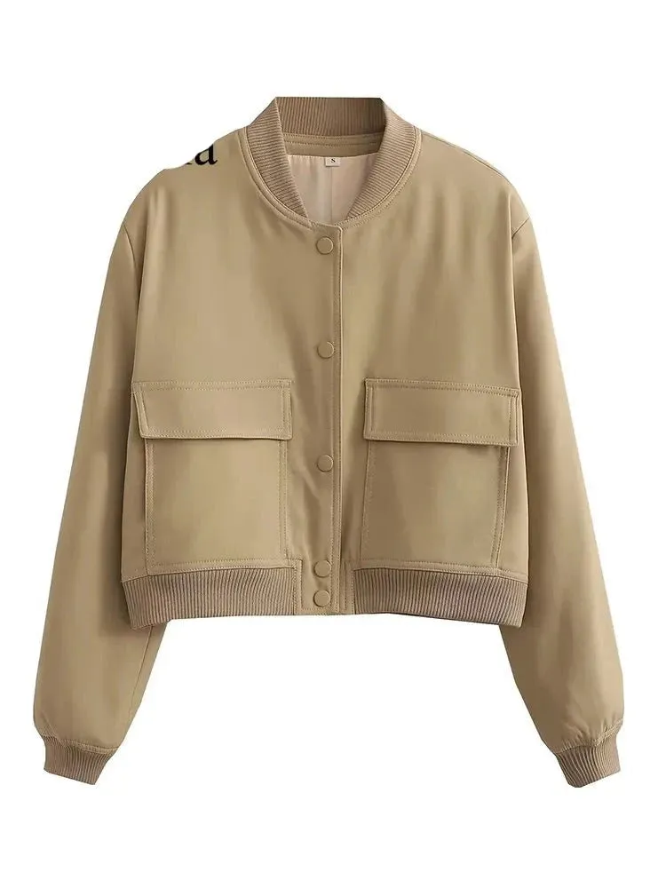Women Solid Bomber Jackets