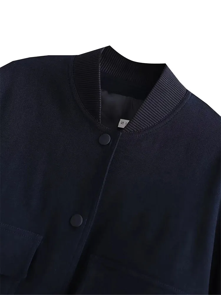 Women Solid Bomber Jackets